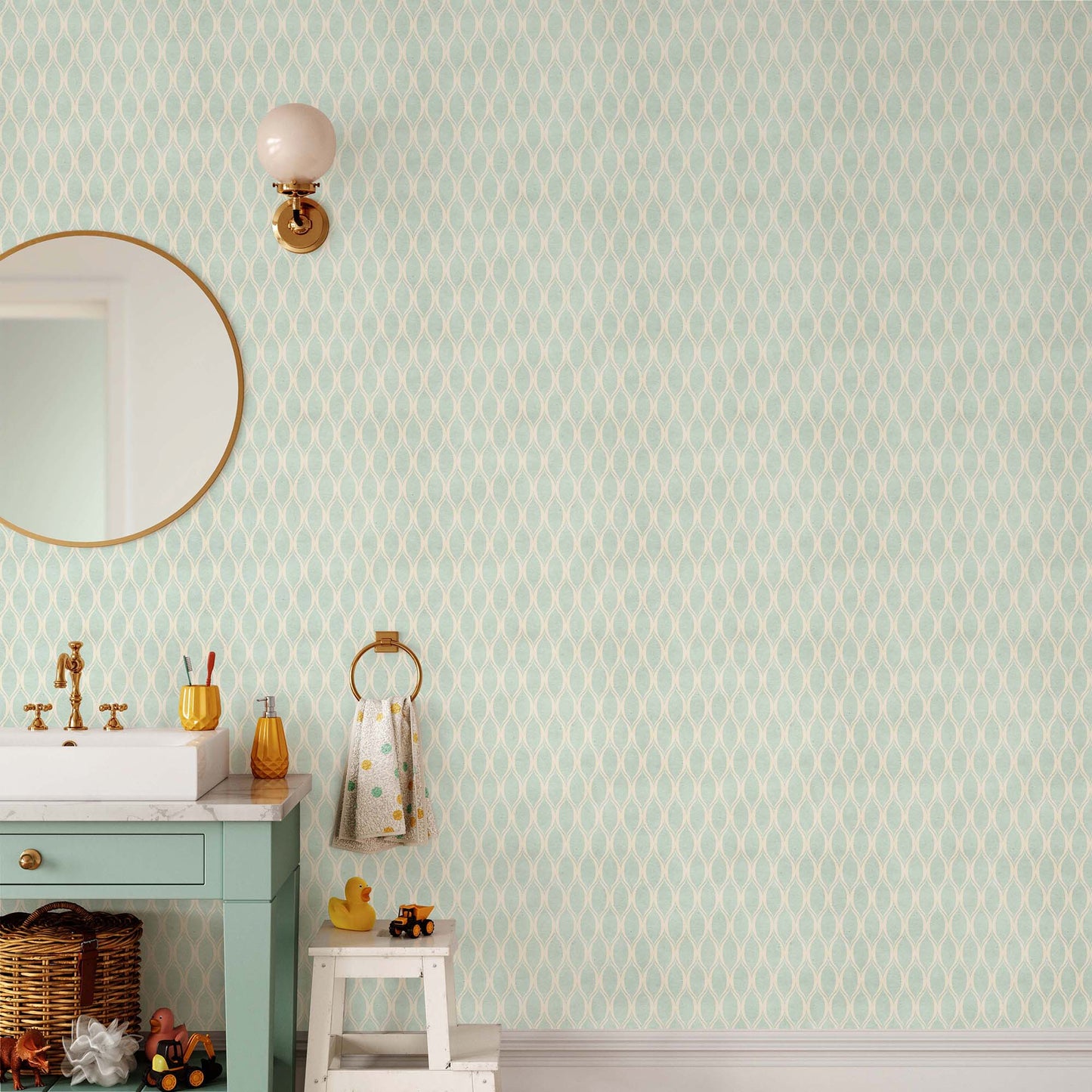 Rhombus Wallpaper | Kitchen + Metal