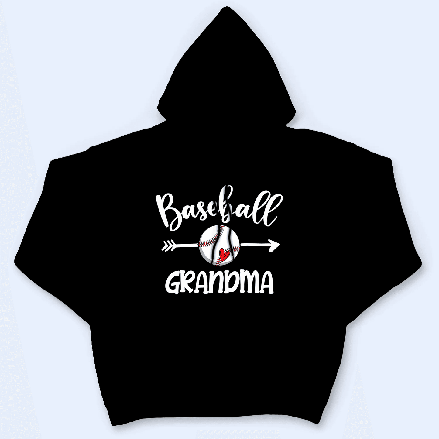 Baseball Grandma Heart - Personalized Custom T Shirt - Birthday, Loving, Funny Gift for Grandma/Nana/Mimi, Mom, Wife, Grandparent