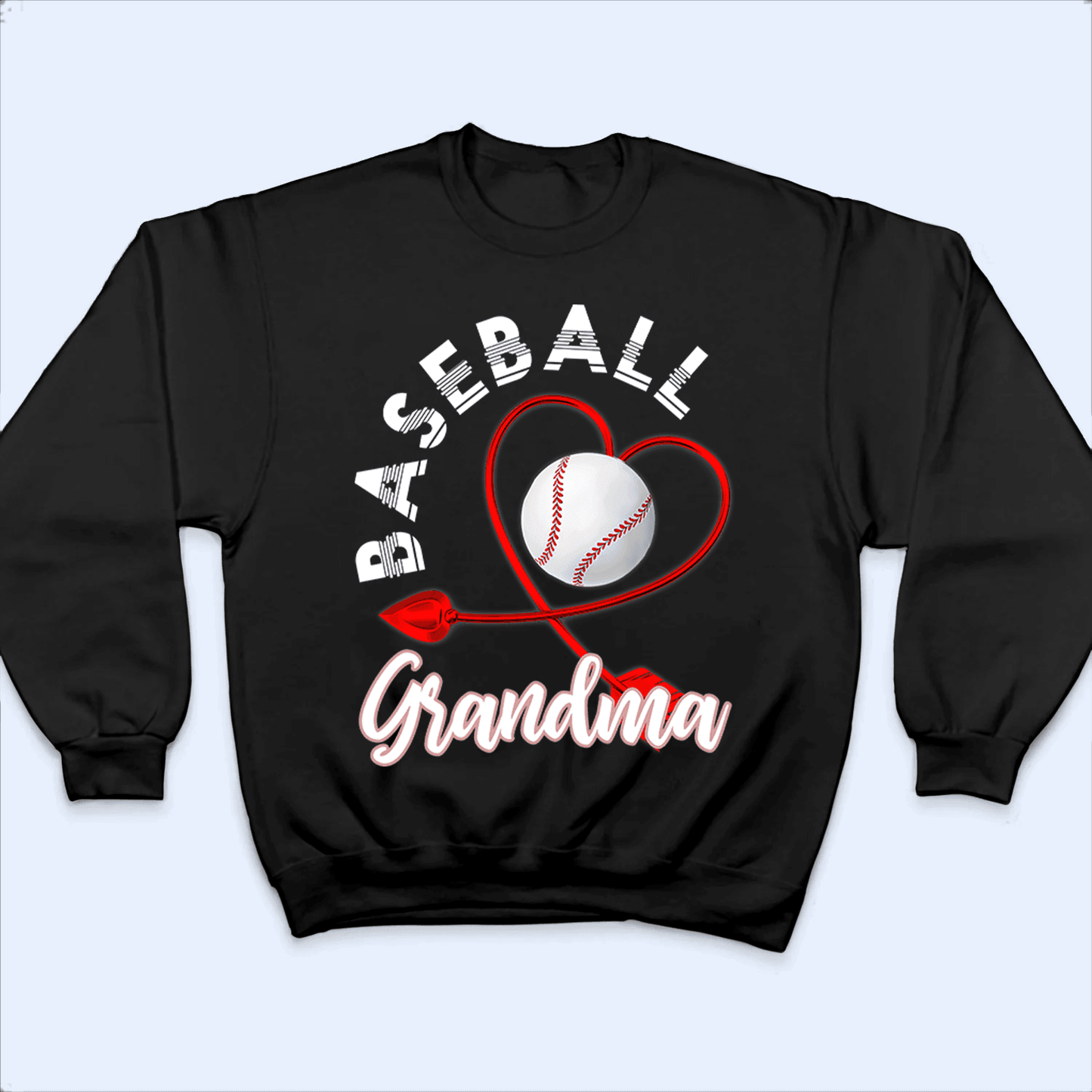 Baseball/Softball Grandma - Personalized Custom T Shirt - Birthday, Loving, Funny Gift for Grandma/Nana/Mimi, Mom, Wife, Grandparent