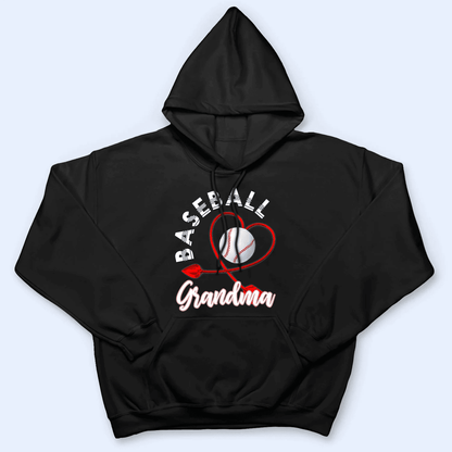 Baseball/Softball Grandma - Personalized Custom T Shirt - Birthday, Loving, Funny Gift for Grandma/Nana/Mimi, Mom, Wife, Grandparent