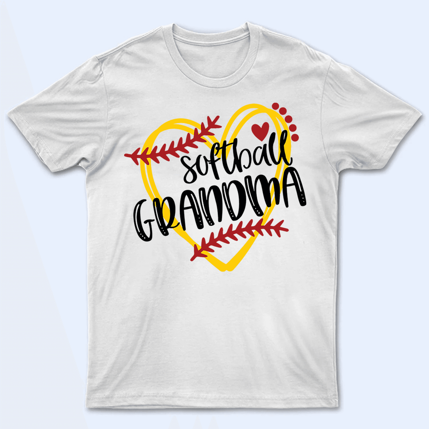 Baseball/Softball/TBall Grandma - Personalized Custom T Shirt - Gift for Grandma/Nana/Mimi, Mom, Wife, Grandparent