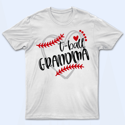 Baseball/Softball/TBall Grandma - Personalized Custom T Shirt - Gift for Grandma/Nana/Mimi, Mom, Wife, Grandparent