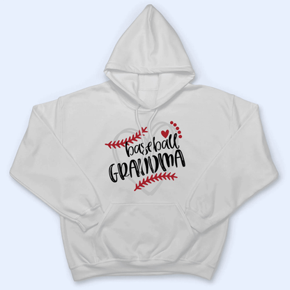 Baseball/Softball/TBall Grandma - Personalized Custom T Shirt - Gift for Grandma/Nana/Mimi, Mom, Wife, Grandparent