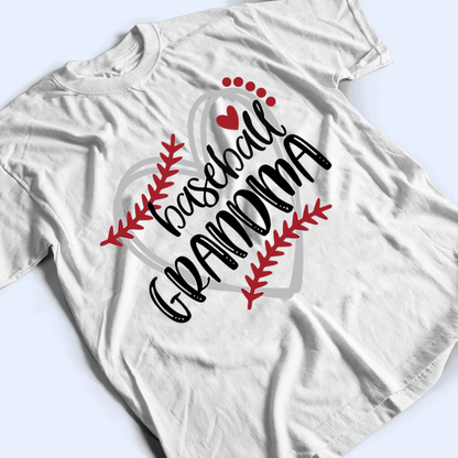 Baseball/Softball/TBall Grandma - Personalized Custom T Shirt - Gift for Grandma/Nana/Mimi, Mom, Wife, Grandparent