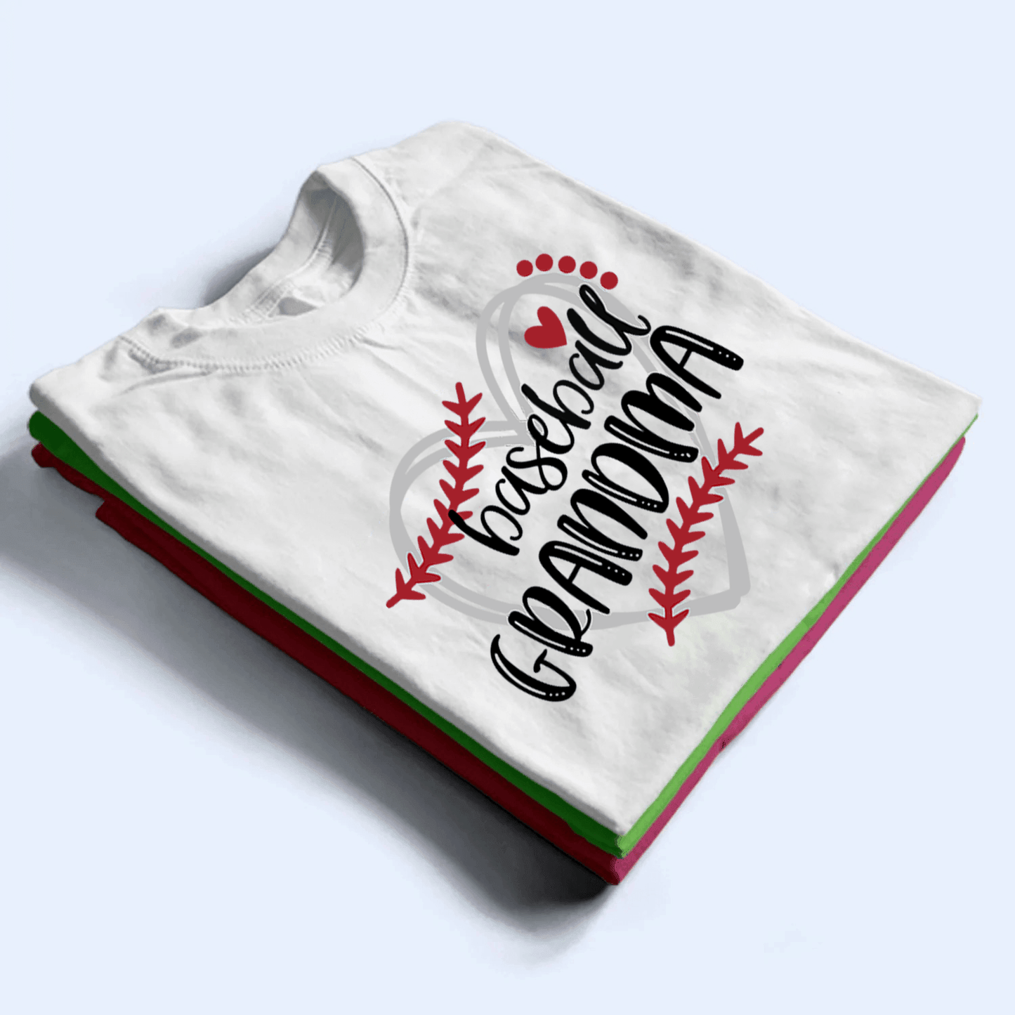Baseball/Softball/TBall Grandma - Personalized Custom T Shirt - Gift for Grandma/Nana/Mimi, Mom, Wife, Grandparent