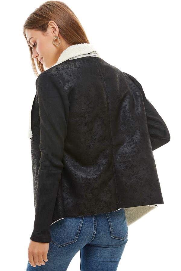 Sherpa Drape Collar Jacket | Apparel | Kitchen + Metal
