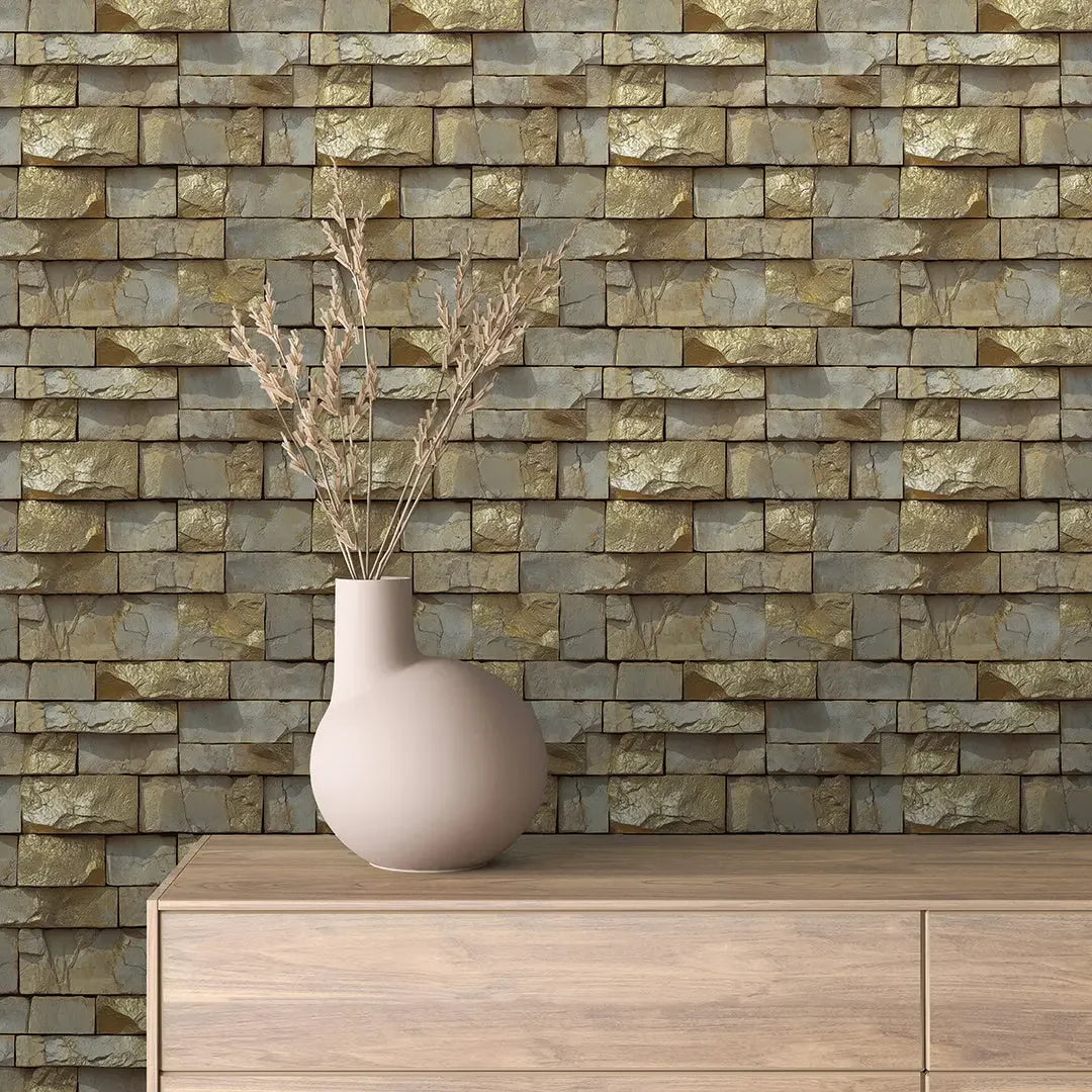 Gilded Canyon Stone Wall