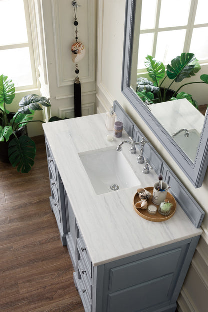De Soto 48" Single Vanity Cabinet, Bright White
