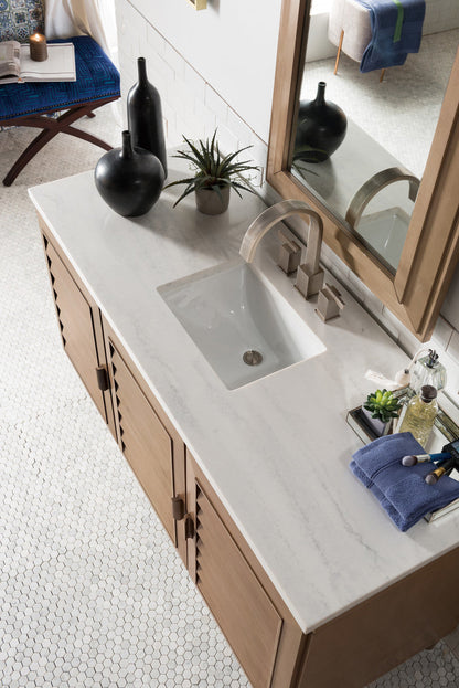 Portland 60" Single Vanity Cabinet, Whitewashed Walnut