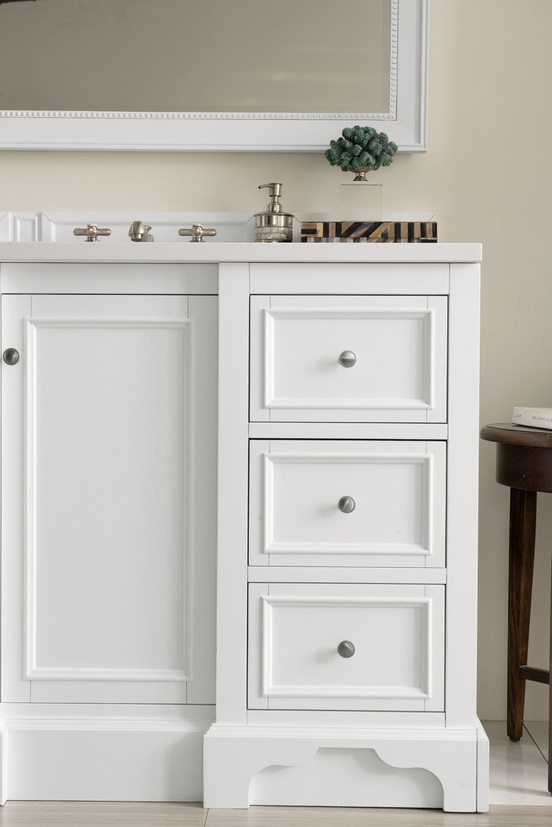 De Soto 48" Single Vanity Cabinet, Bright White