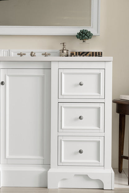 De Soto 48" Single Vanity Cabinet, Bright White