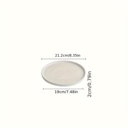 Luxurious Round Ceramic Dinner Plates for Gourmet Dining