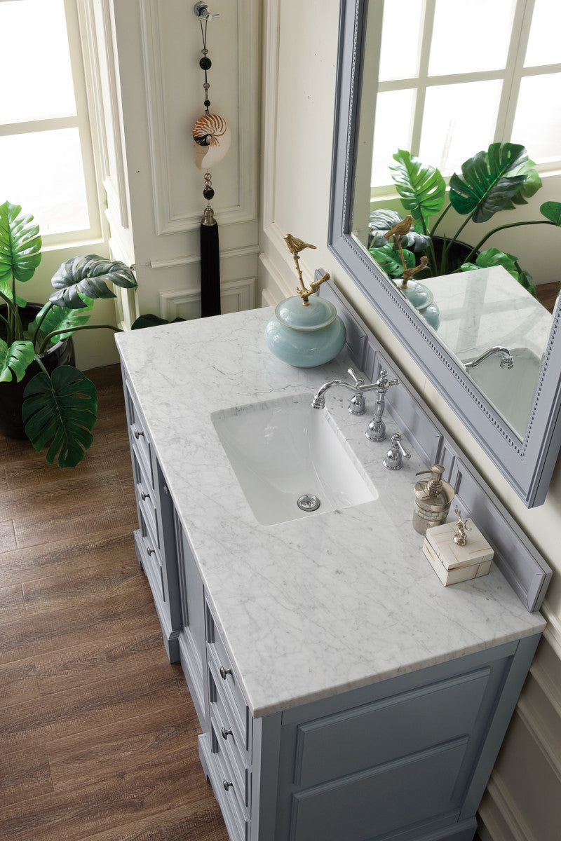 De Soto 48" Single Vanity Cabinet, Bright White