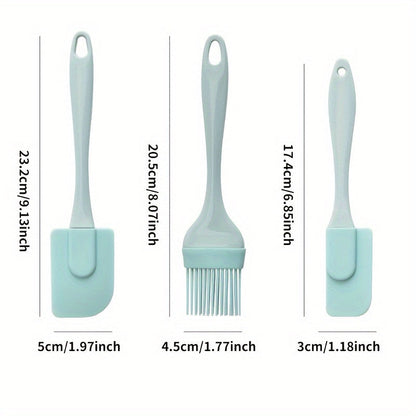 3 piece blue spatula set