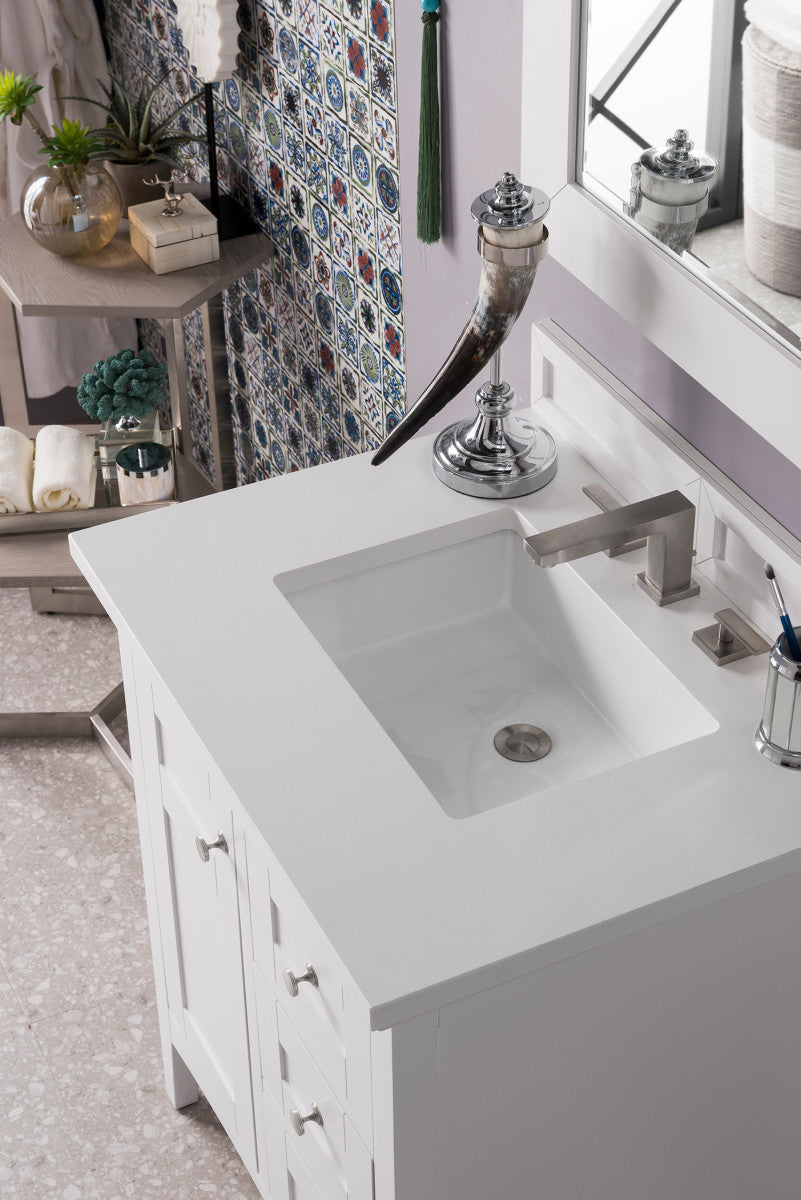 Palisades 30" Single Vanity Cabinet, Bright White