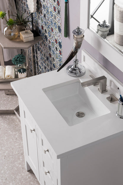 Palisades 30" Single Vanity Cabinet, Bright White