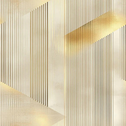 Gilded Lines Deco Wallpaper