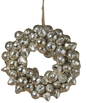 Handblown  Silver Glass Ornament Wreath
