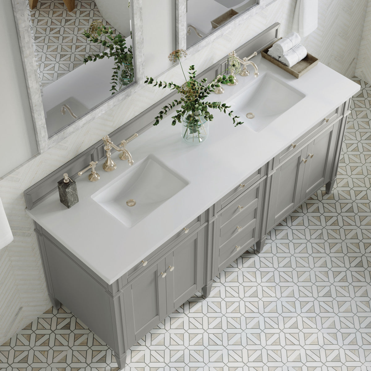 Brittany 72" Double Vanity Cabinet