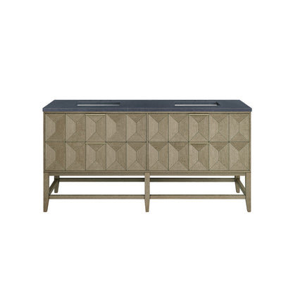 Emmeline 72" Double Vanity Cabinet, Pebble Oak