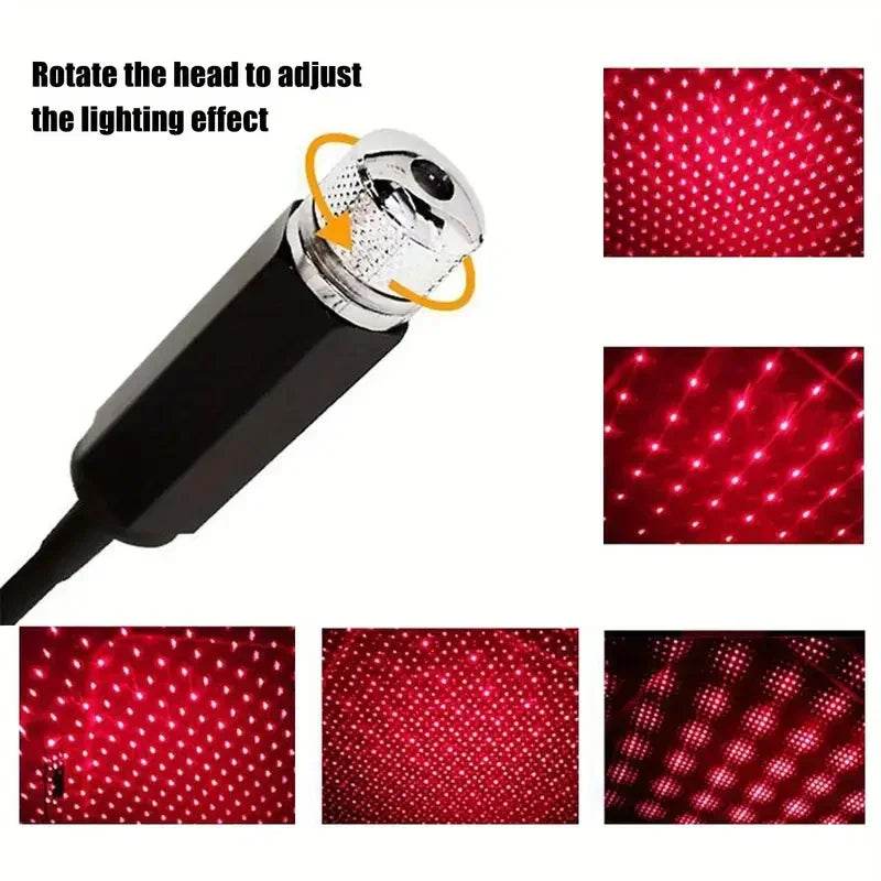 Mini LED Car Roof Star Night Light Projector – USB Adjustable Galaxy Lamp for Auto Ceiling & Room Decor