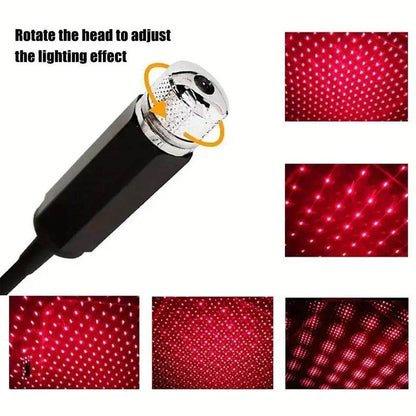Mini LED Car Roof Star Night Light Projector – USB Adjustable Galaxy Lamp for Auto Ceiling & Room Decor