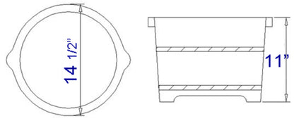 ALFI brand  AB6604 Round Wooden Cedar Foot Soaking Tub