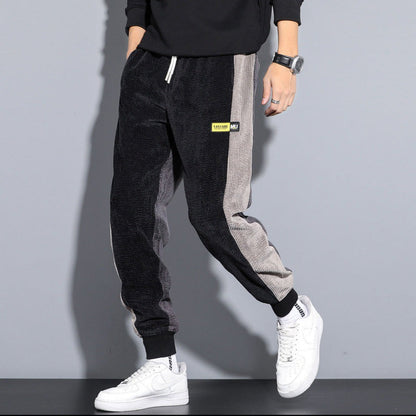 Men's Autumn And Winter Plus Velvet Padded Corduroy Pants