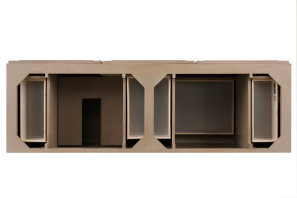 Portland 72" Double Vanity Cabinet, Whitewashed Walnut