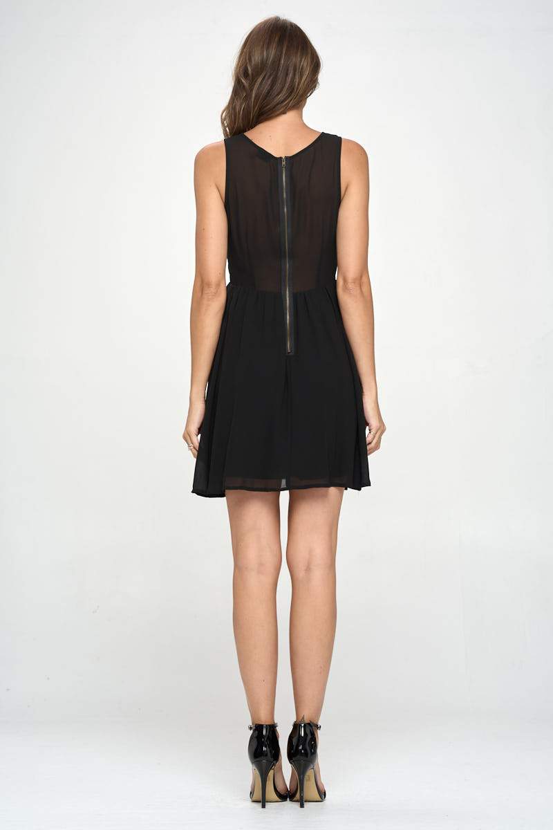 Women's Sleeveless Laser-Cut Fit and Flare Dress | Apparel | Kitchen + Metal