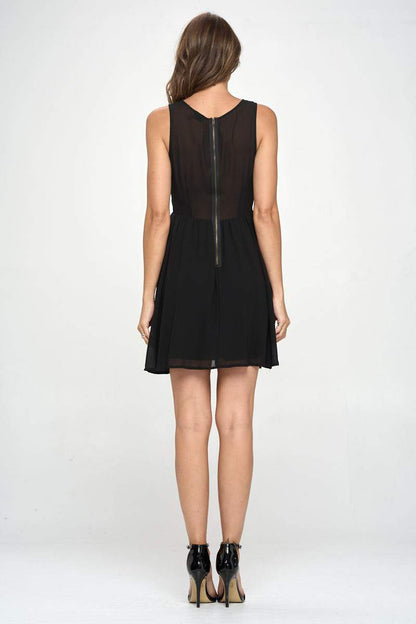 Women's Sleeveless Laser-Cut Fit and Flare Dress | Apparel | Kitchen + Metal