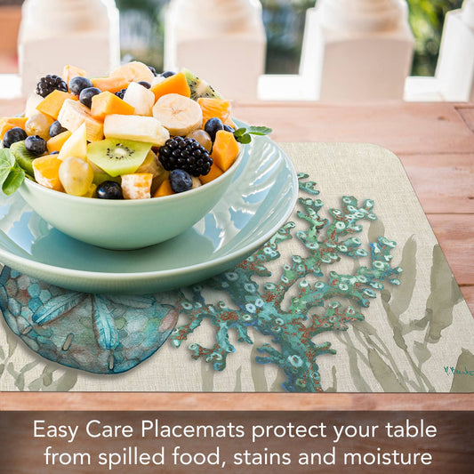 Beach Shells Reversible Rectangular Plastic Placemat