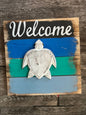 Beach Themed Welcome Sign- Seahorse or Turtle