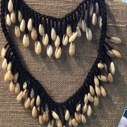 Beaded Rice Shell Necklace and Bracelet