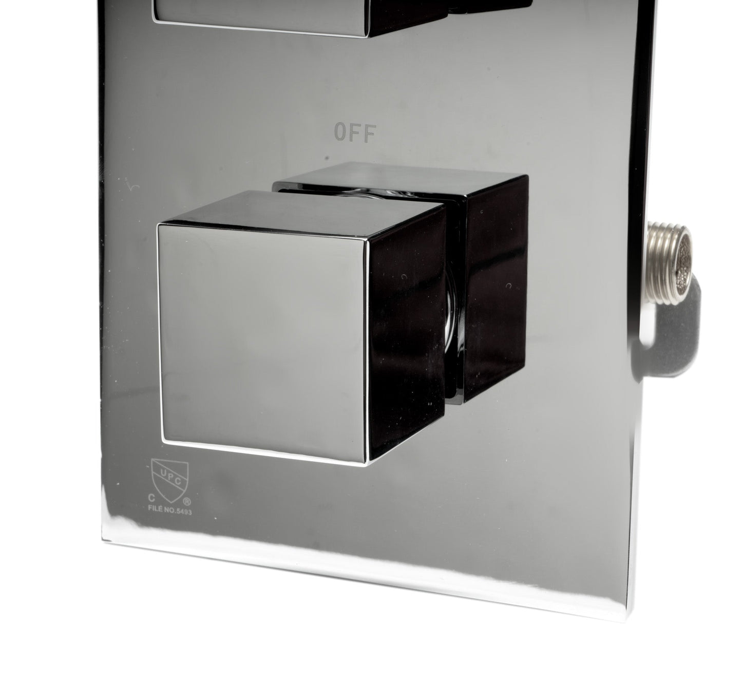 ALFI brand AB2601 Square Knob 1 Way Thermostatic Shower Mixer