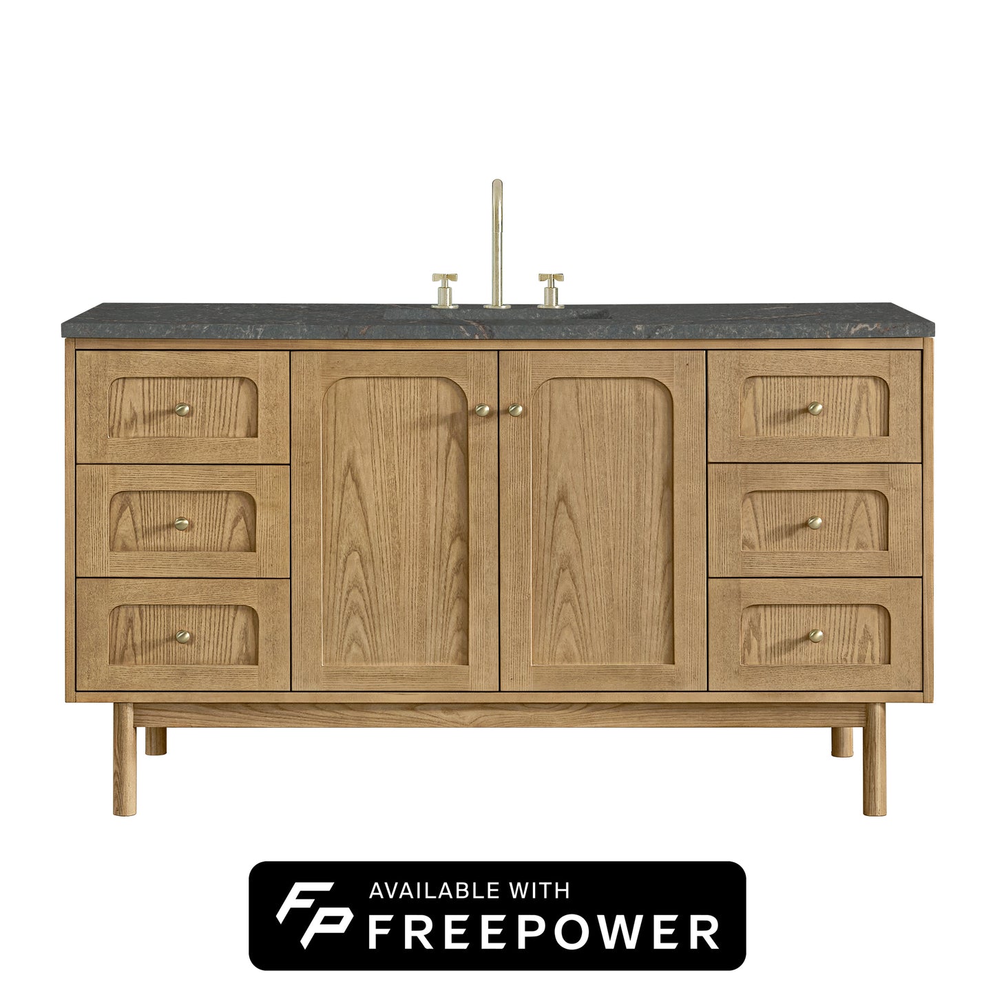 Laurent 60" Single Vanity, Light Natural Oak