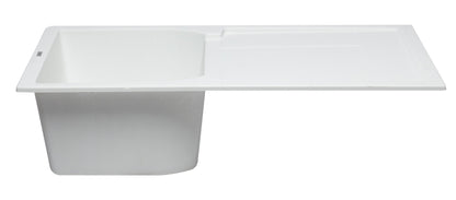 ALFI brand AB1620DI 34" Single Bowl Granite Composite Kitchen Sink with Drainboard