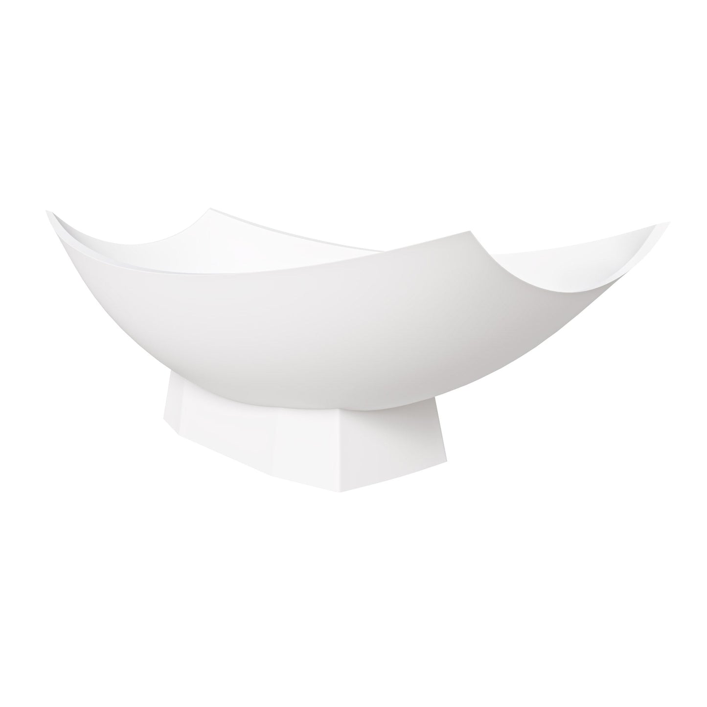 ALFI brand  AB9992 White Matte 71" Solid Surface Resin Free Standing Hammock Style Bathtub