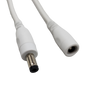 3 foot long DC power plug extension - 5.5mm/2.1mm plug - White
