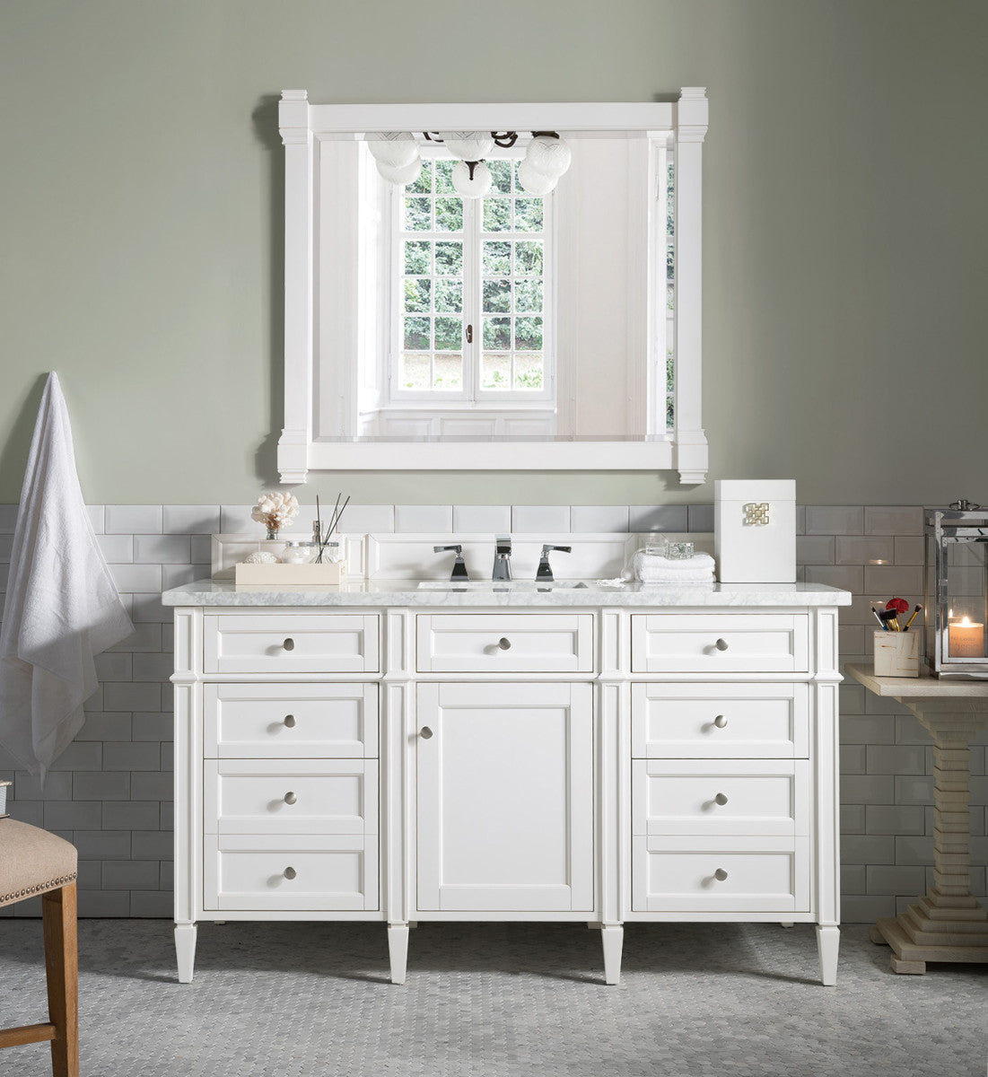 Brittany 60" Single Vanity in Bright White
