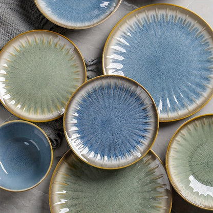 Elegant Nordic Ceramic Plates Premium Vintage Dinnerware Set