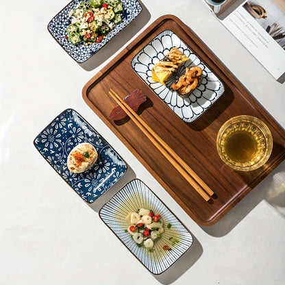 Boho Chic Ceramic Plate Set  Perfect for Sushi  Desserts