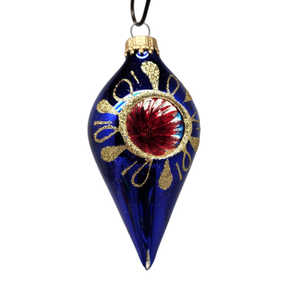 Krebs Value Glass Ornament 4 pack - Vintage Teardrop Reflectors