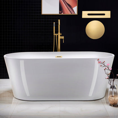 WOODBRIDGE 67" Acrylic Freestanding Bathtub Contemporary Soaking Tub