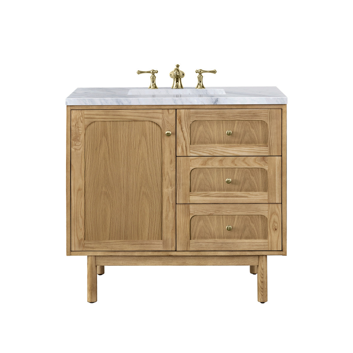 Laurent 36" Single Vanity Cabinet, Light Natural Oak