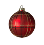 100mm Plaid Ball Ornament -