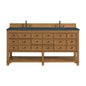 Malibu 72" Double Vanity Cabinet, Amber Birch