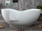 ALFI brand  AB9949 66" White Solid Surface Smooth Resin Soaking Bathtub
