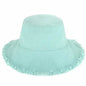 Frayed Bucket Hat - Wide Brim Cotton - UPF 50+ Sun Protection - One Size
