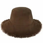 Frayed Bucket Hat - Wide Brim Cotton - UPF 50+ Sun Protection - One Size